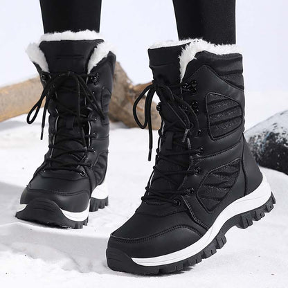 Women’s Warm Ankle-High Lace-Up Snow Boots【FREE SHIPPING】