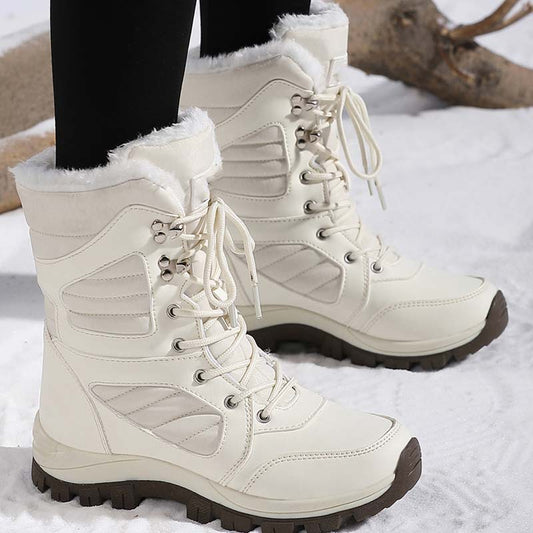 Women’s Warm Ankle-High Lace-Up Snow Boots【FREE SHIPPING】