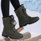 Women’s Warm Ankle-High Lace-Up Snow Boots【FREE SHIPPING】