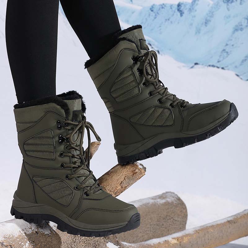 Women’s Warm Ankle-High Lace-Up Snow Boots【FREE SHIPPING】