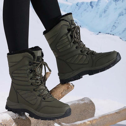 Women’s Warm Ankle-High Lace-Up Snow Boots【FREE SHIPPING】