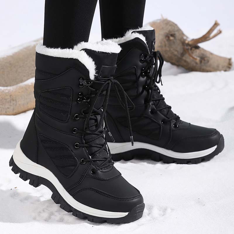 Women’s Warm Ankle-High Lace-Up Snow Boots【FREE SHIPPING】