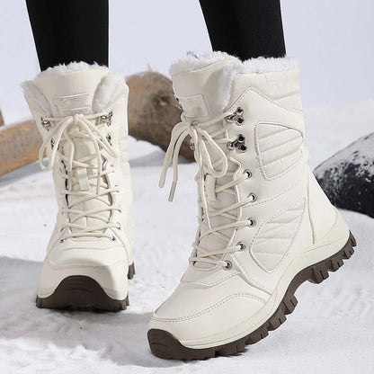 Women’s Warm Ankle-High Lace-Up Snow Boots【FREE SHIPPING】