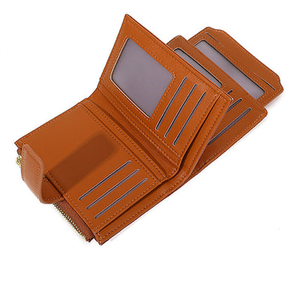 👛 50% OFF NOW! 💖 Women's Compact Solid Color Wallet - Slim Design with Multiple Card Slots, RFID Protection & Coin Pocket 🌸📦