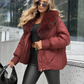Fashion Padded Coat with Faux Fur Collar【FREE SHIPPING】