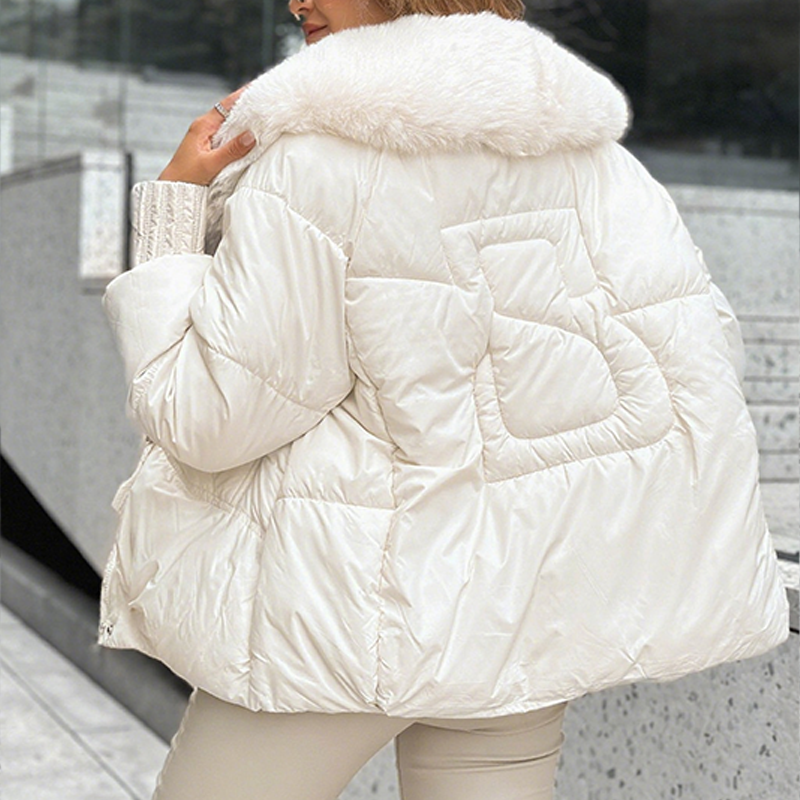 Fashion Padded Coat with Faux Fur Collar【FREE SHIPPING】