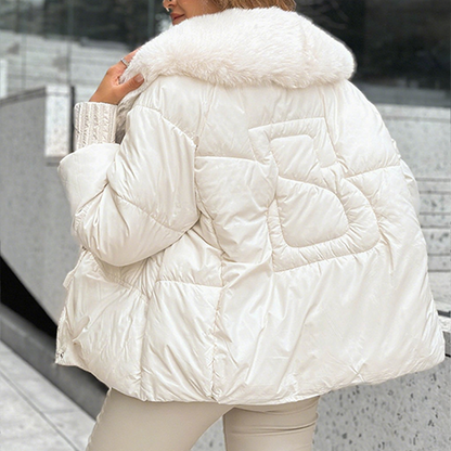 Fashion Padded Coat with Faux Fur Collar【FREE SHIPPING】