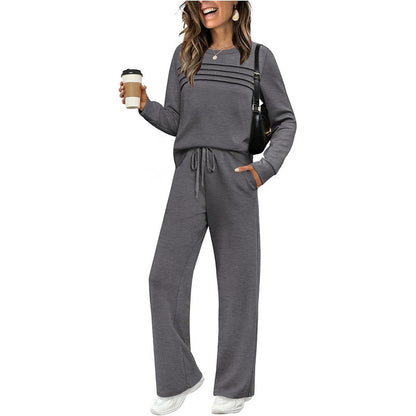🎉Hot Sale 50% OFF🥳Women's Crew Neck Top & Drawstring Pants Set