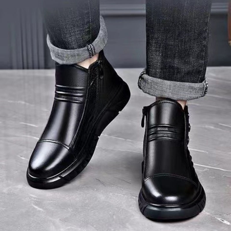Men’s Cozy Thermal High-Top Slip-On Boots