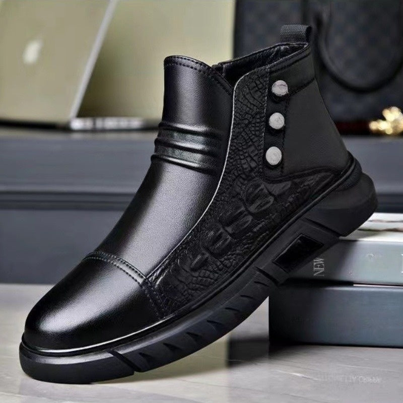 Men’s Cozy Thermal High-Top Slip-On Boots
