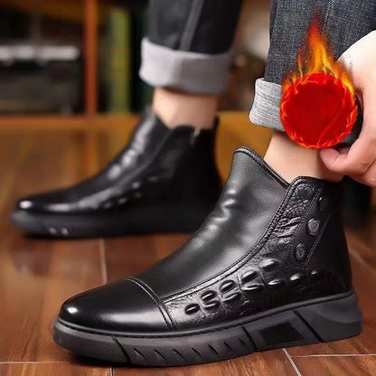 Men’s Cozy Thermal High-Top Slip-On Boots