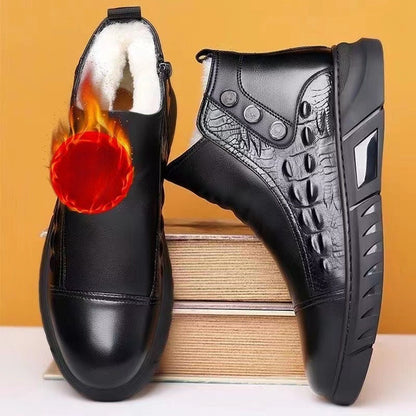 Men’s Cozy Thermal High-Top Slip-On Boots