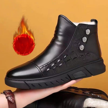 Men’s Cozy Thermal High-Top Slip-On Boots