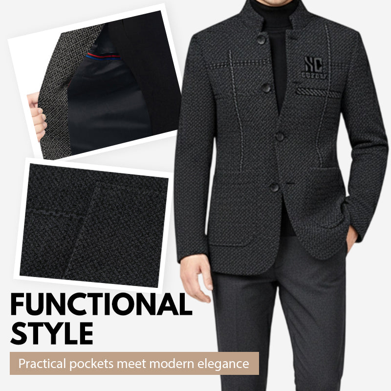 ❄️Winter Special Sale🔥Men's Velvet Warm Suit Jacket🧥【FREE SHIPPING】
