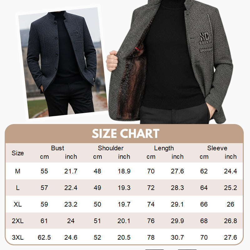 ❄️Winter Special Sale🔥Men's Velvet Warm Suit Jacket🧥【FREE SHIPPING】