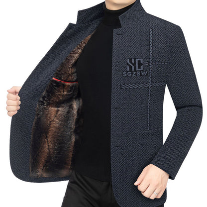 ❄️Winter Special Sale🔥Men's Velvet Warm Suit Jacket🧥【FREE SHIPPING】