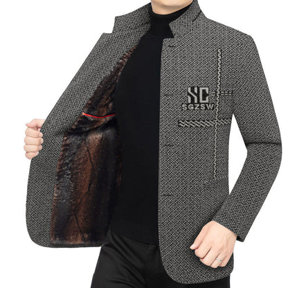 ❄️Winter Special Sale🔥Men's Velvet Warm Suit Jacket🧥【FREE SHIPPING】