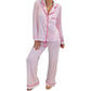 🔥Today Specials-Women’s Heart-Printed Button-Down Long-Sleeve Pajama Sets