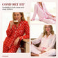 🔥Today Specials-Women’s Heart-Printed Button-Down Long-Sleeve Pajama Sets