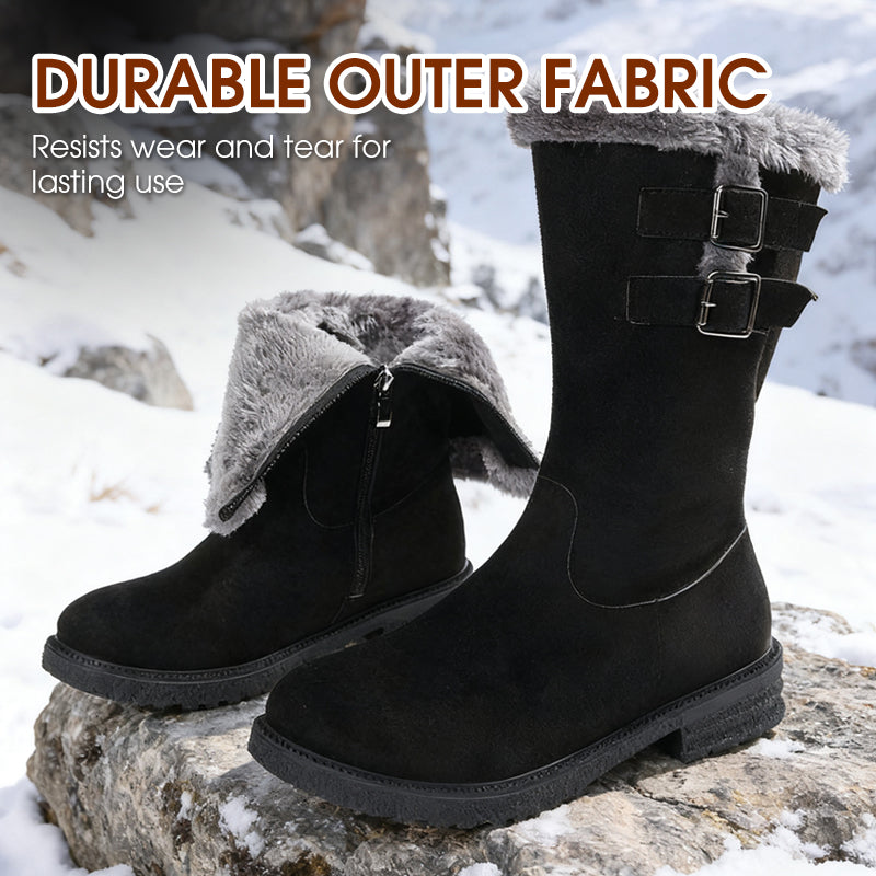Women's Warm Plush-Lined Mid-Calf Snow Boots【FREE SHIPPING】