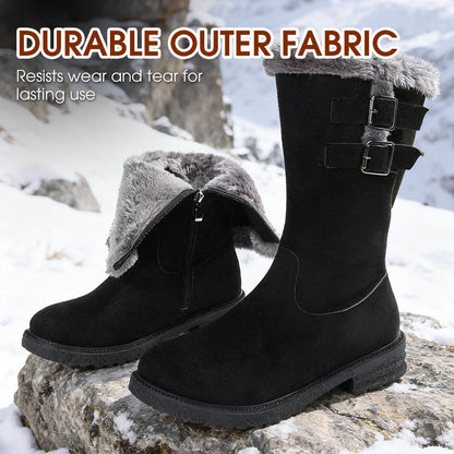 Women's Warm Plush-Lined Mid-Calf Snow Boots【FREE SHIPPING】