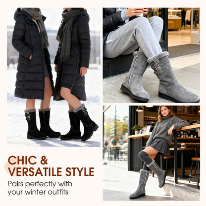 Women's Warm Plush-Lined Mid-Calf Snow Boots【FREE SHIPPING】