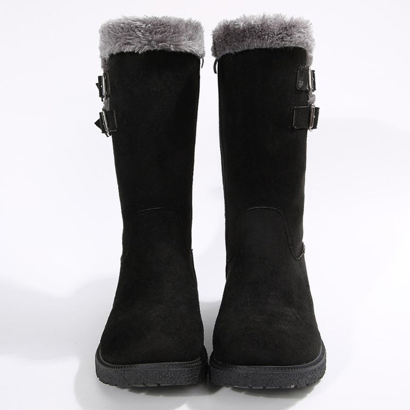 Women's Warm Plush-Lined Mid-Calf Snow Boots【FREE SHIPPING】