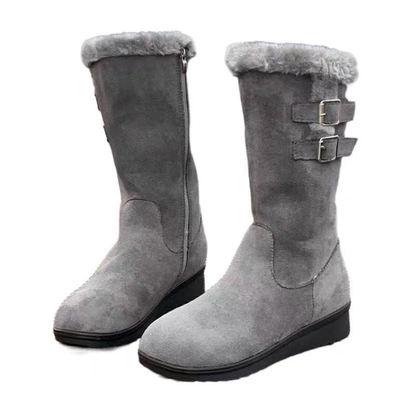 Women's Warm Plush-Lined Mid-Calf Snow Boots【FREE SHIPPING】