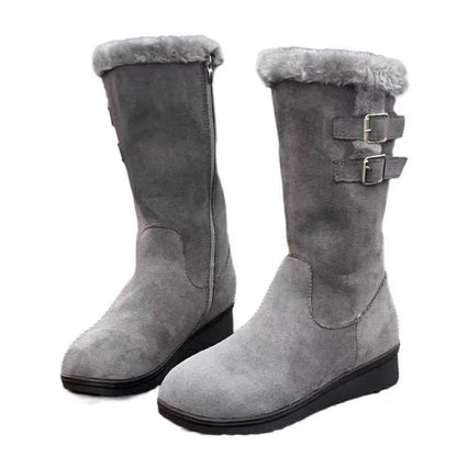 Women's Warm Plush-Lined Mid-Calf Snow Boots【FREE SHIPPING】