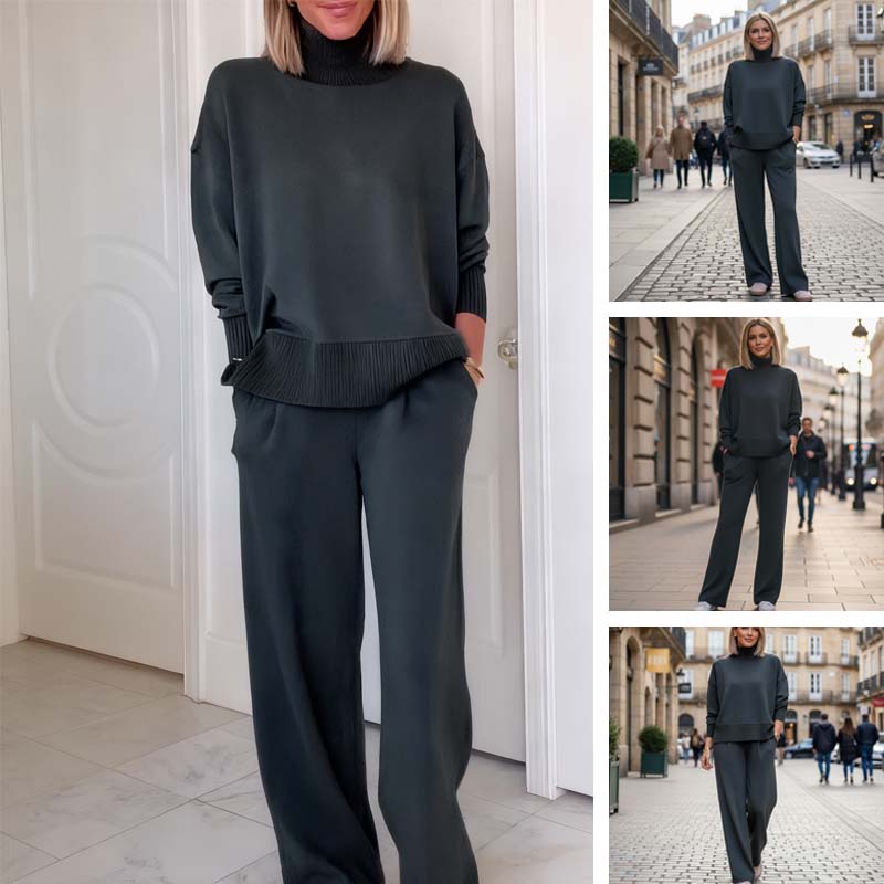 ⏳Limited-time 50% off⏰Women's Turtleneck Knit Loungewear Set👚👖