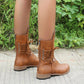 Women’s Lace-Up Low-Heel Round Toe Ankle Boots【FREE SHIPPING】