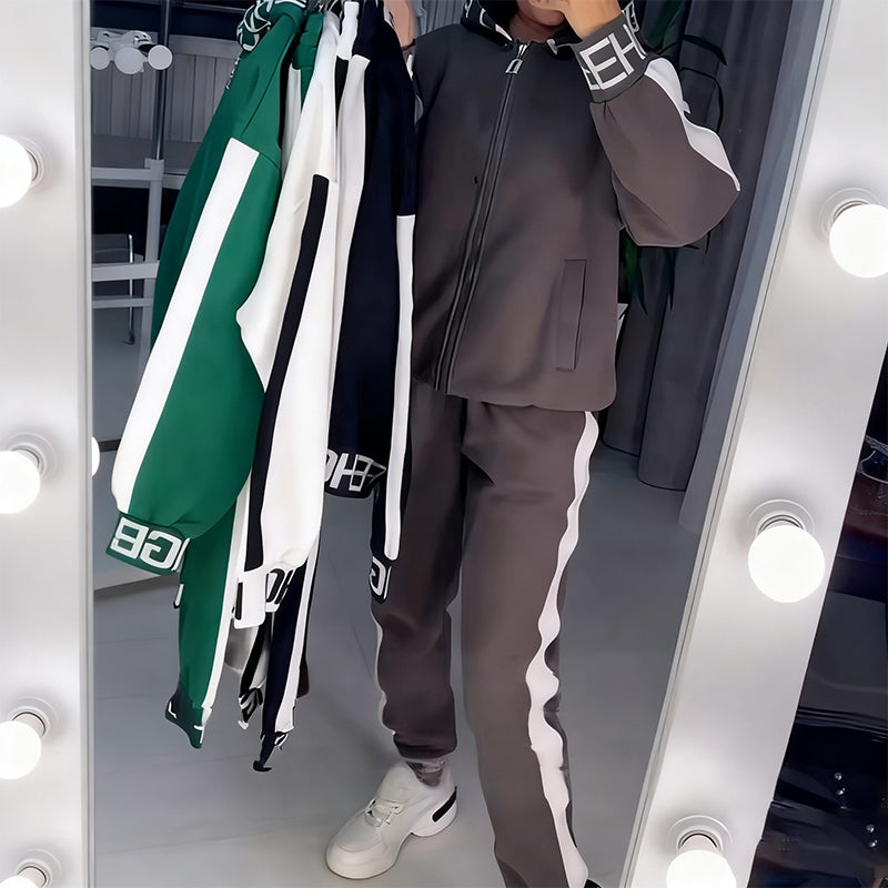 ⏳Limited-time 50% off⏰Women's Color-Block Hooded Tracksuit Set👚👖FREE SHIPPING