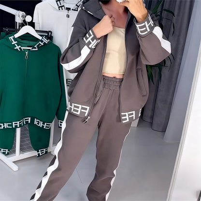 ⏳Limited-time 50% off⏰Women's Color-Block Hooded Tracksuit Set👚👖FREE SHIPPING