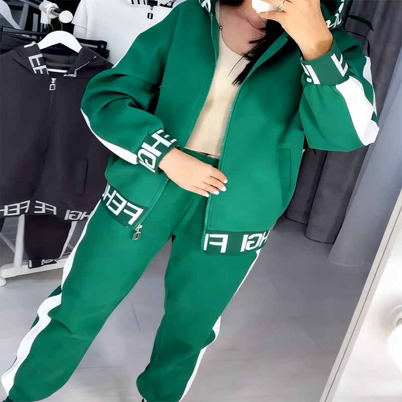 ⏳Limited-time 50% off⏰Women's Color-Block Hooded Tracksuit Set👚👖FREE SHIPPING