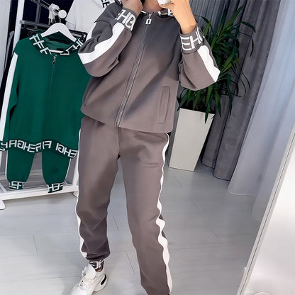 ⏳Limited-time 50% off⏰Women's Color-Block Hooded Tracksuit Set👚👖FREE SHIPPING