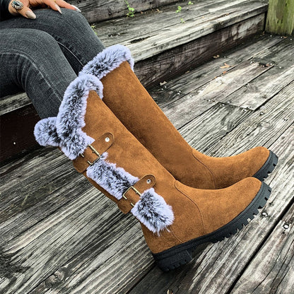 Women's Thick Plush Mid-Calf Snow Boots【FREE SHIPPING】