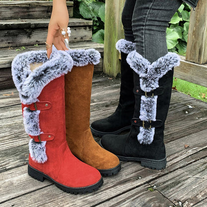 Women's Thick Plush Mid-Calf Snow Boots【FREE SHIPPING】