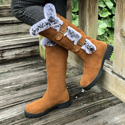 Women's Thick Plush Mid-Calf Snow Boots【FREE SHIPPING】