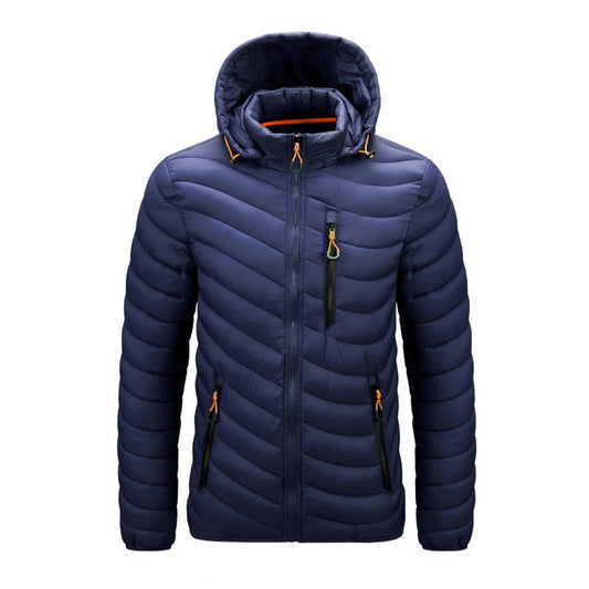 Men's Lightweight Puffer Jacket with Detachable Hood【FREE SHIPPING】