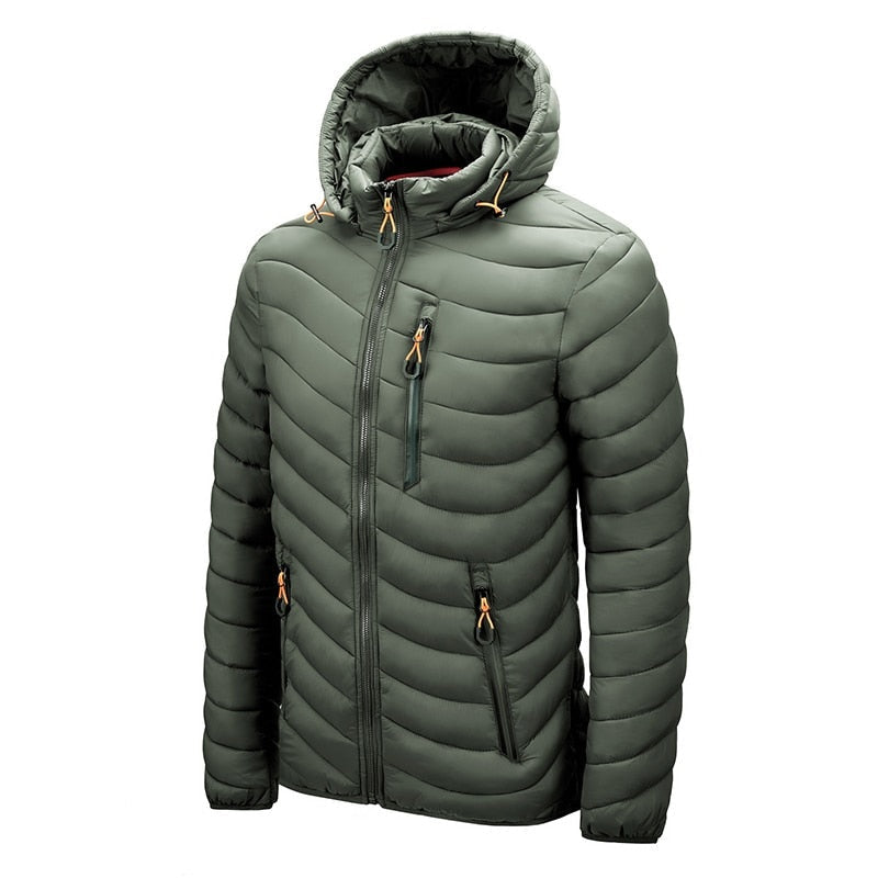 Men's Lightweight Puffer Jacket with Detachable Hood【FREE SHIPPING】