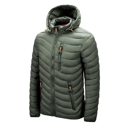 Men's Lightweight Puffer Jacket with Detachable Hood【FREE SHIPPING】