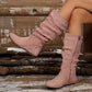 Women’s Fashionable Solid Color Mid-Calf Boots【FREE SHIPPING】