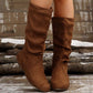 Women’s Fashionable Solid Color Mid-Calf Boots【FREE SHIPPING】