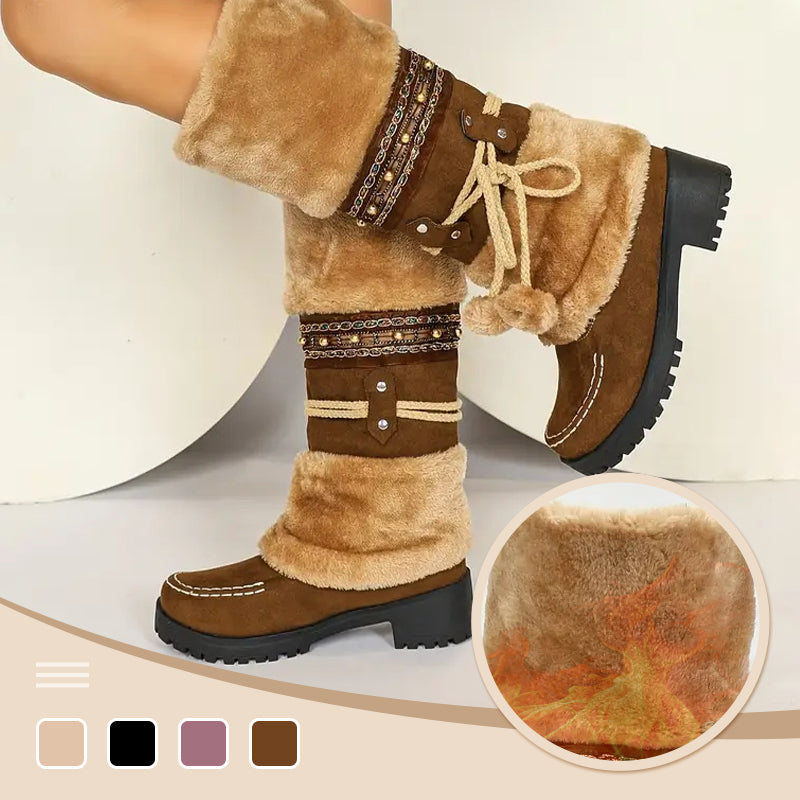 Cute synthetic fur snow boots for women【FREE SHIPPING】