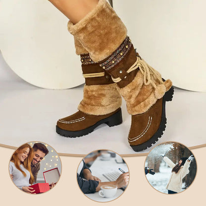 Cute synthetic fur snow boots for women【FREE SHIPPING】