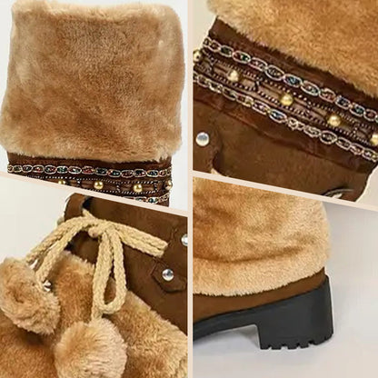 Cute synthetic fur snow boots for women【FREE SHIPPING】