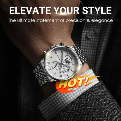 💥Today Sale: 50% OFF🌍Men's watch with globe motif in maritime style