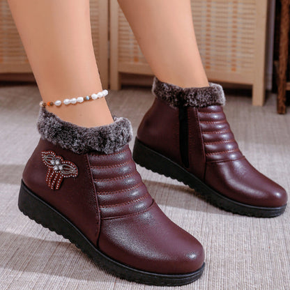 Women's Winter Ankle Boots with Side Zipper