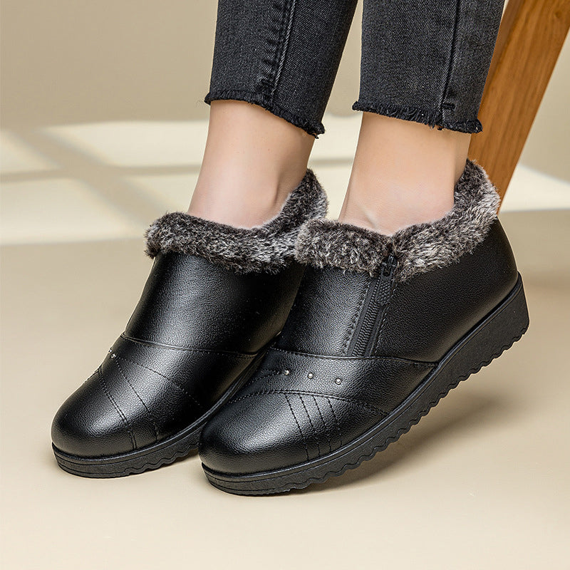 Women's Winter Ankle Boots with Side Zipper