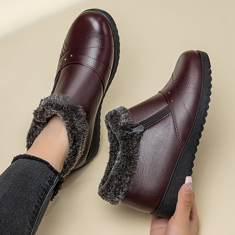Women's Winter Ankle Boots with Side Zipper